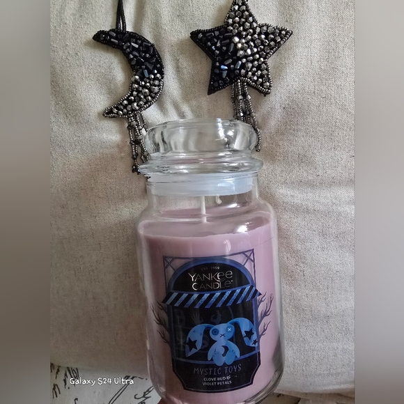 Yankee Candle Other - Yankee Candle & 2 Bag Charms 3 Piece Halloween Set: YC 22oz Candle & Moon / Star